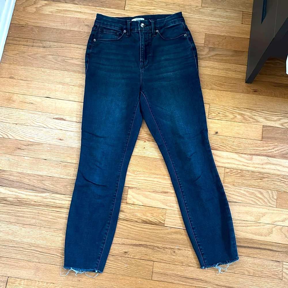 Good American dark wash skinny jeans size 28